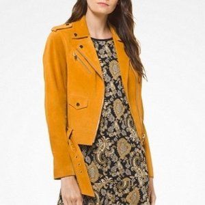 Michael Kors suede moto jacket